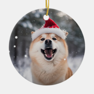 Norwegian Buhund Dog Christmas Keepsake Ceramic Tree Decoration