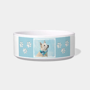 Norwegian Buhund Painting - Cute Original Dog Art Bowl