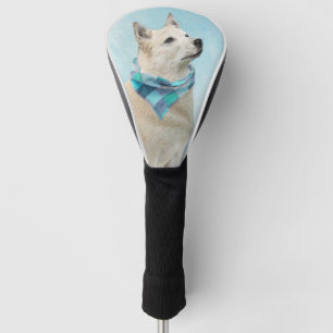 Norwegian Buhund Painting - Cute Original Dog Art Golf Head Cover