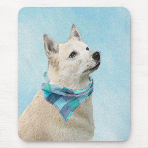 Norwegian Buhund Painting - Cute Original Dog Art Mouse Mat