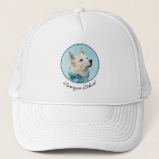 Norwegian Buhund Painting - Cute Original Dog Art Trucker Hat