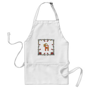 Norwegian Bunad Floral and Julbock Christmas Goat Standard Apron