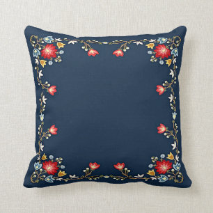 Norwegian Bunad Folk Costume Pattern Cushion