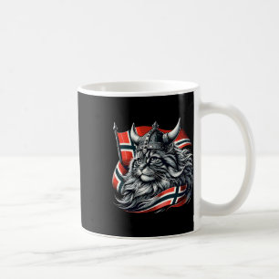 Norwegian Cat Viking Norway Flag  Coffee Mug