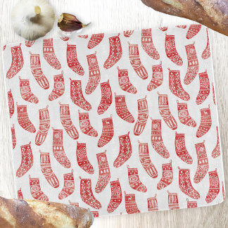 Norwegian Christmas Stockings Pattern Cutting Board