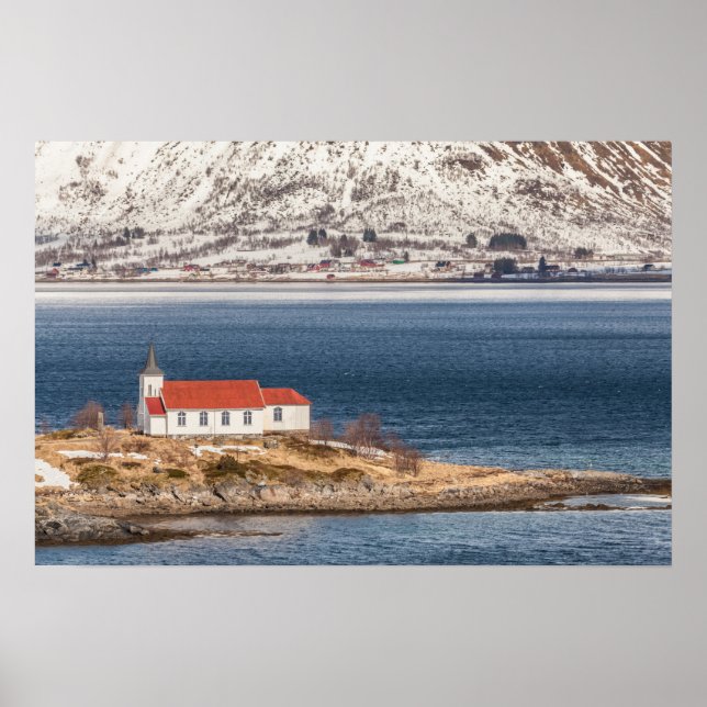 Norwegian Church Lofoten Islands Poster (Front)