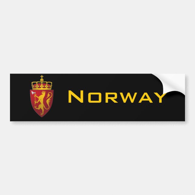 Norwegian Coat of Arms Bumper Sticker (Front)