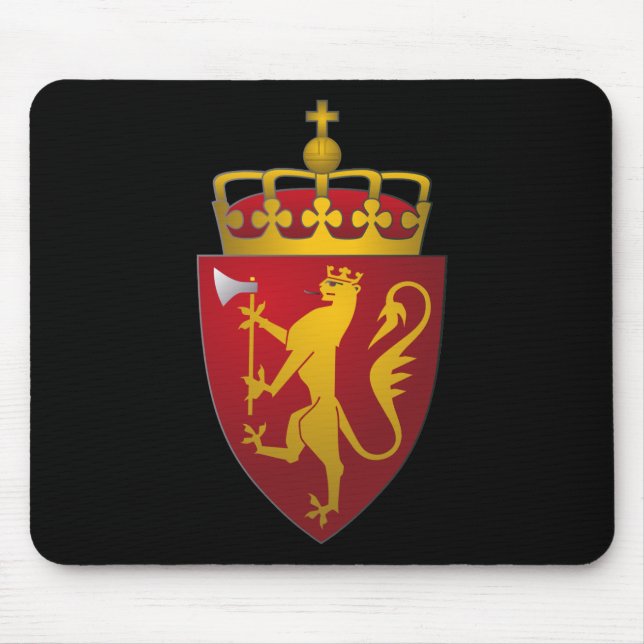 Norwegian Coat of Arms Mouse Mat (Front)