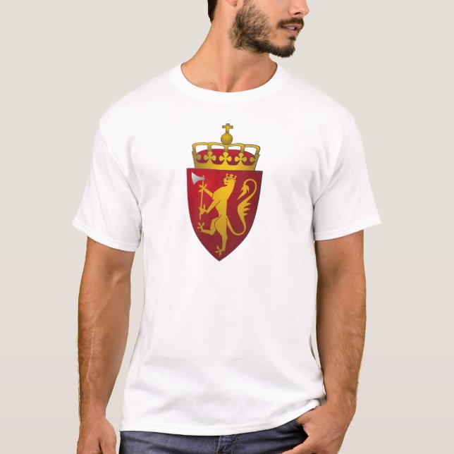 Norwegian Coat of Arms Scandinavian Heraldry T-Shirt (Front)