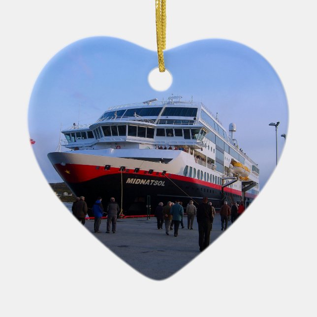 Norwegian cruise ship ceramic tree decoration (Front)