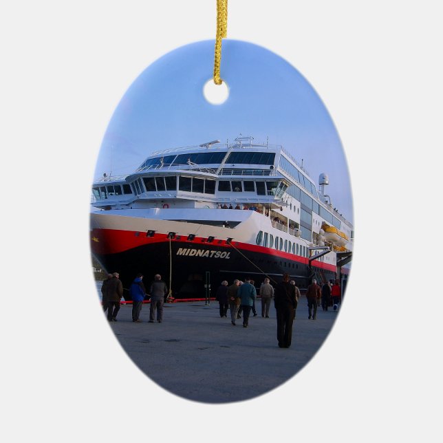 Norwegian cruise ship ceramic tree decoration (Front)