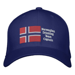 Norwegian Drinking Team Captain Embroidered Hat