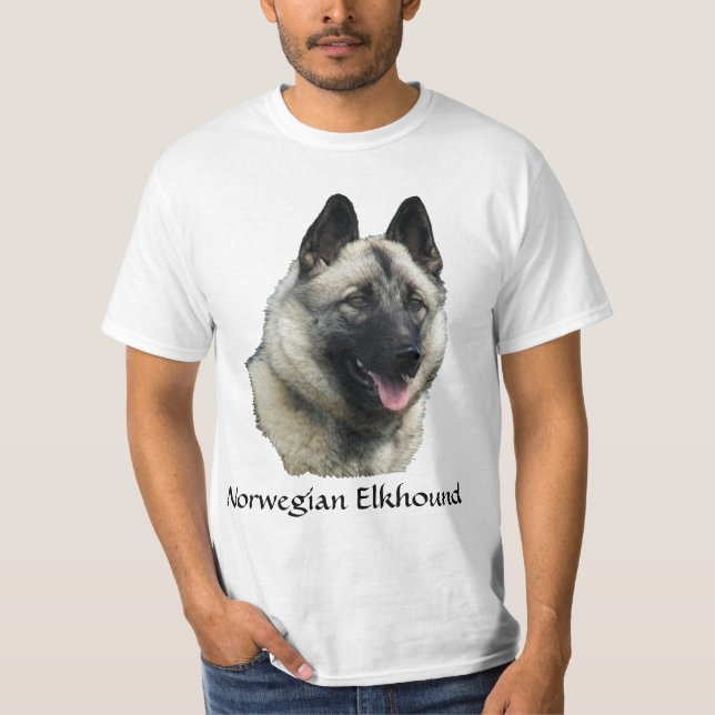 Norwegian Elkhound Art T-Shirt (Front)