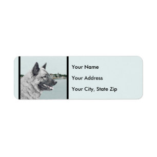 Norwegian Elkhound at Village Painting - Dog Art