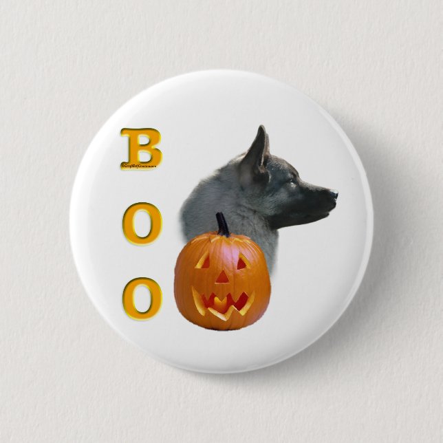 Norwegian Elkhound Boo 6 Cm Round Badge (Front)