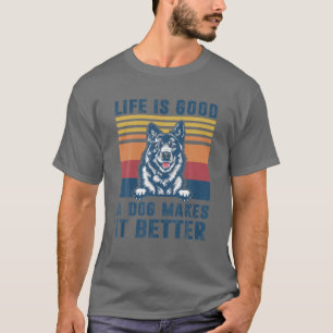 Norwegian Elkhound Dog Gifts Funny Dog Dad Mum Men T-Shirt