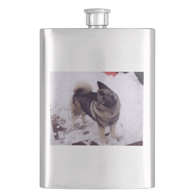 Norwegian_Elkhound_full 2 Hip Flask (Front)