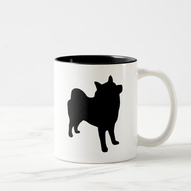 Norwegian Elkhound Gear Two-Tone Coffee Mug (Right)