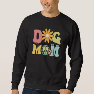 Norwegian Elkhound Groovy Dog Mom Women Pet Sweatshirt
