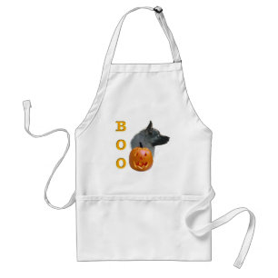 Norwegian Elkhound Halloween Boo Standard Apron