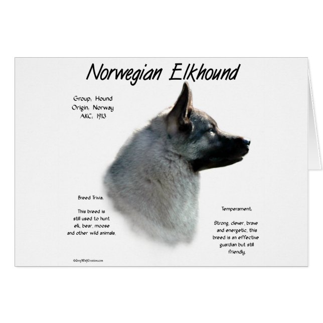 Norwegian Elkhound History Design (Front Horizontal)
