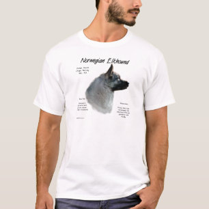 Norwegian Elkhound History Design T-Shirt