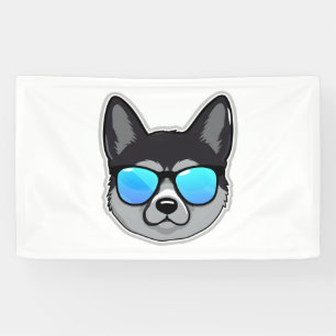 Norwegian Elkhound in Cool Sunglasses Classic T-Sh Banner
