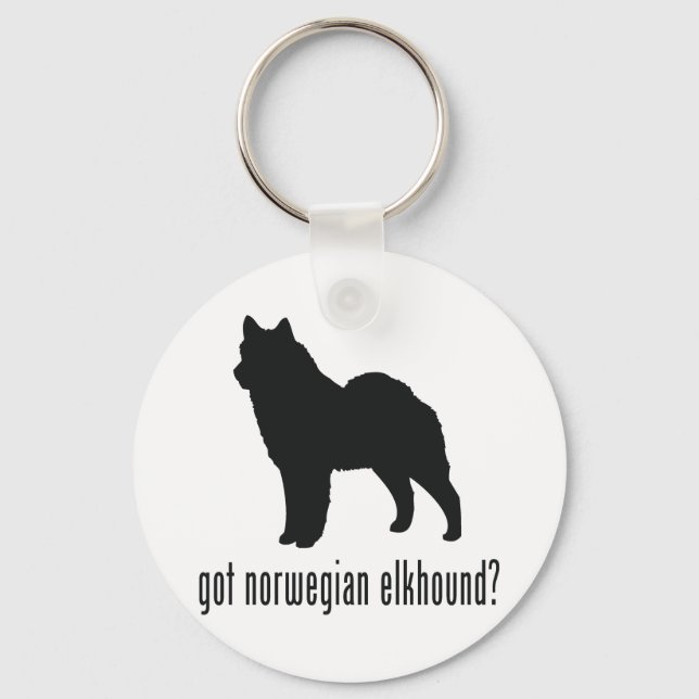 Norwegian Elkhound Key Ring (Front)