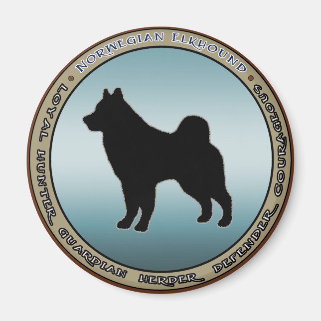 Norwegian Elkhound Magnet (Front)