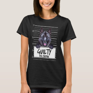 Norwegian Elkhound Mugshot Guilty Dog T-Shirt