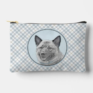 Norwegian Elkhound Painting Cute Original Dog Art Accessory Pouch