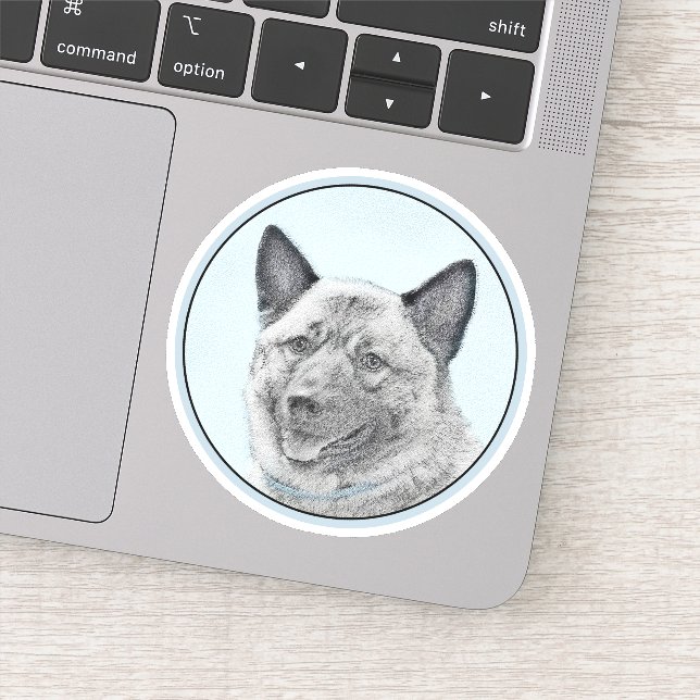Norwegian Elkhound Painting - Original Dog Art (Detail)