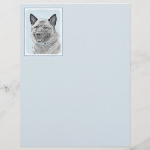 Norwegian Elkhound Painting - Original Dog Art