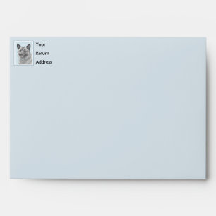 Norwegian Elkhound Painting - Original Dog Art Envelope