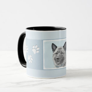 Norwegian Elkhound Painting - Original Dog Art Mug