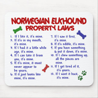 NORWEGIAN ELKHOUND Property Laws 2 Mouse Mat