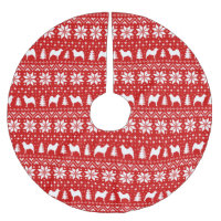 Norwegian Elkhound Silhouettes Christmas Pattern