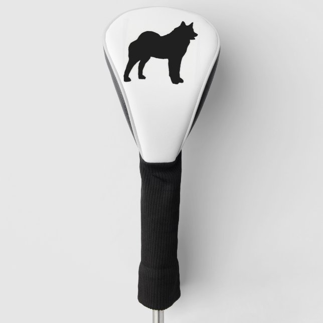 Norwegian Elkhound silo Golf Head Cover (Front)