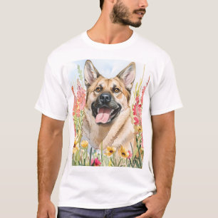 Norwegian Elkhound Watercolor Men's T-Shirt