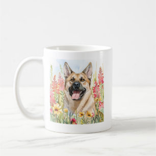 Norwegian Elkhound Watercolor Mug