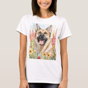 Norwegian Elkhound Watercolor Women's T-Shirt