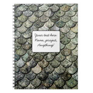 Norwegian Fish Scale Pattern Slate Roof Notebook