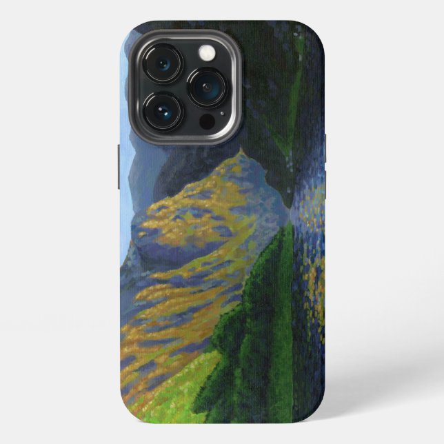 Norwegian fjord approaching sunset iPhone case (Back)