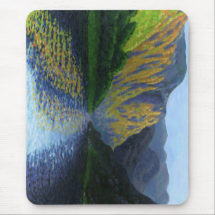 Norwegian fjord approaching sunset mouse mat