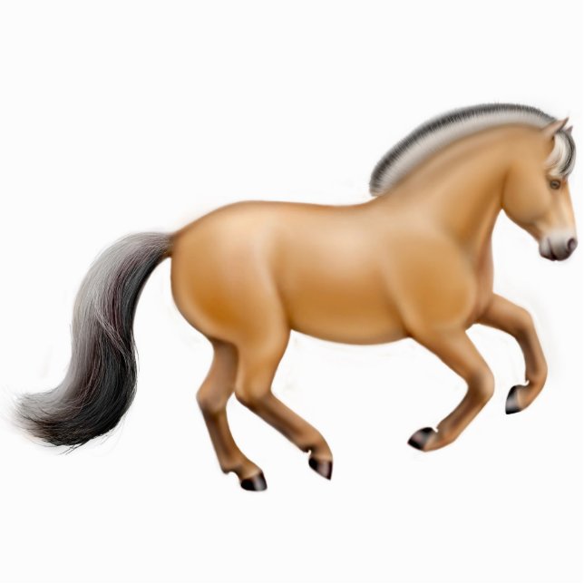 Norwegian Fjord Galloping Photo Sculpture Decoration (Front)