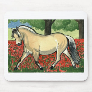 Norwegian Fjord HORSE ART Mouse Mat