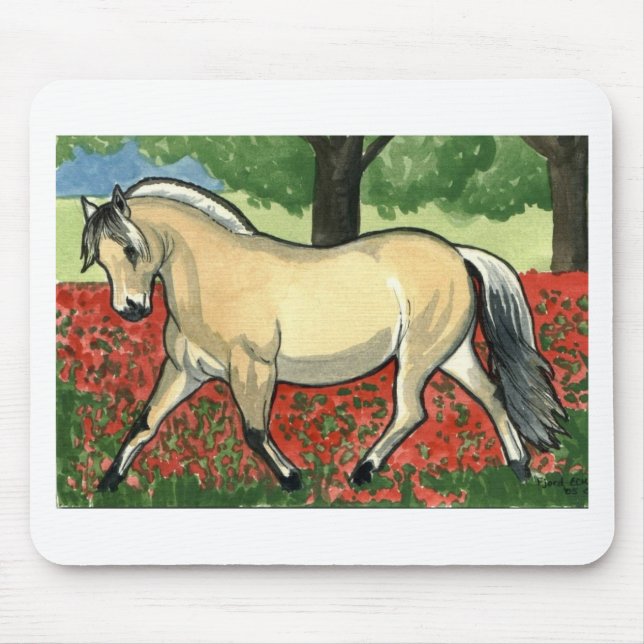 Norwegian Fjord HORSE ART Mouse Mat (Front)