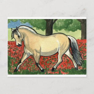 Norwegian Fjord HORSE ART Postcard