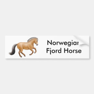 Norwegian Fjord Horse Bumper Sticker