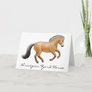 Norwegian Fjord Horse Greeting Card